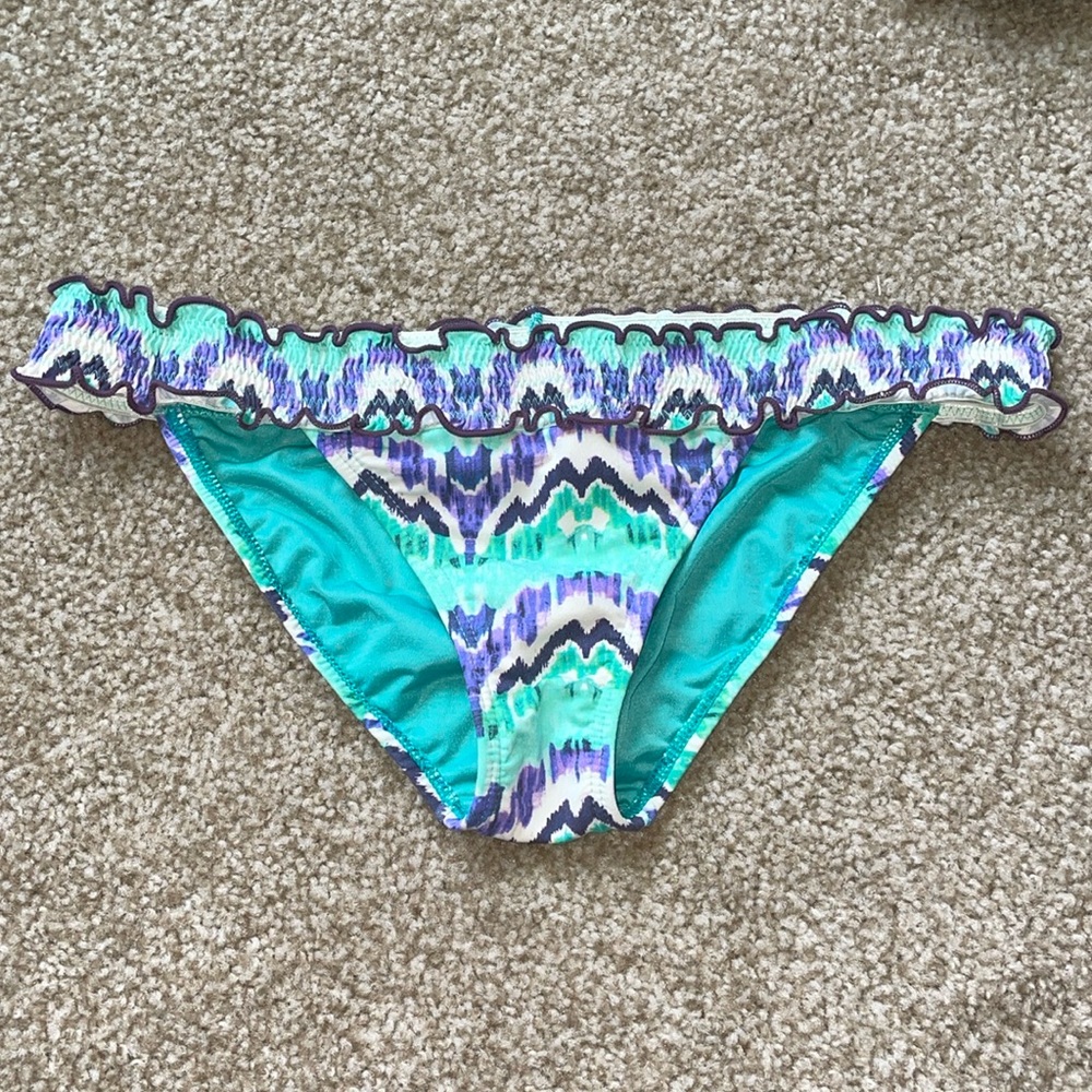 Sofia By Vix Teal Purple Solid Rouching Band , Fu… - image 1